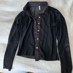 Los Angeles Apparel Mesh Button Down